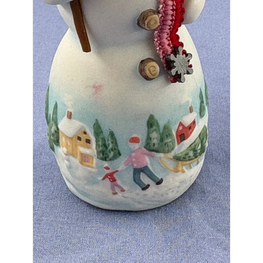 Hallmark Snowtop Lodge 2007 Colleen C. Evergreen Snowman Ornament No 3 QX7157